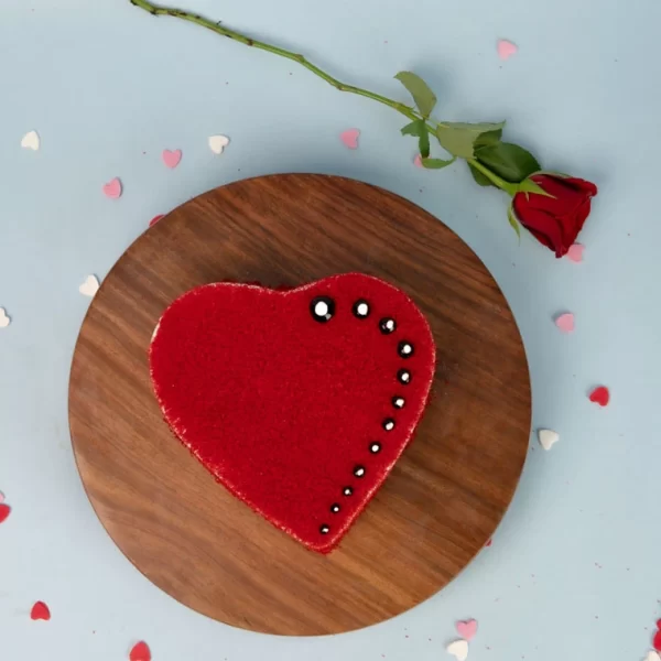 Red Velvet Heart Cake