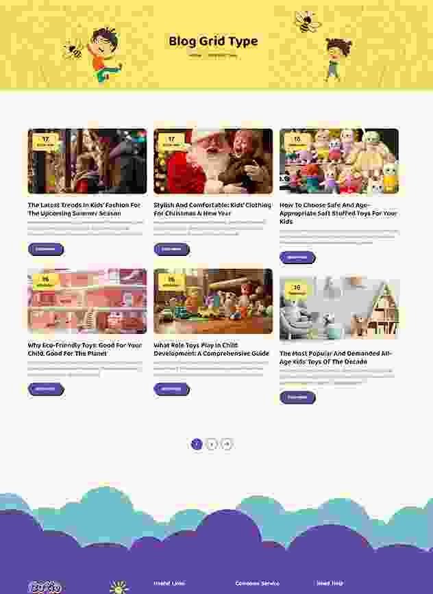 landing page Blog Grid