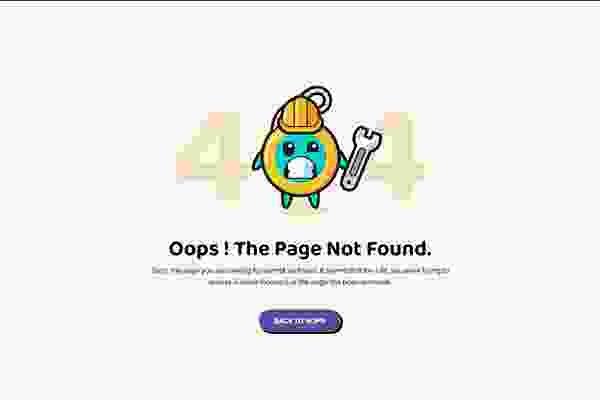 landing page Cutie 404