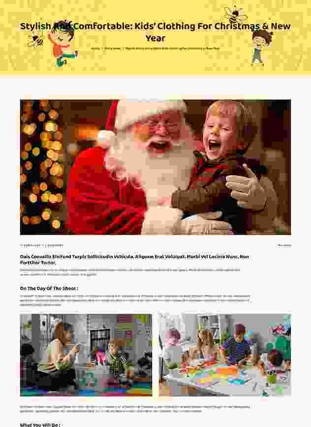 landing page Cutie Blog Details