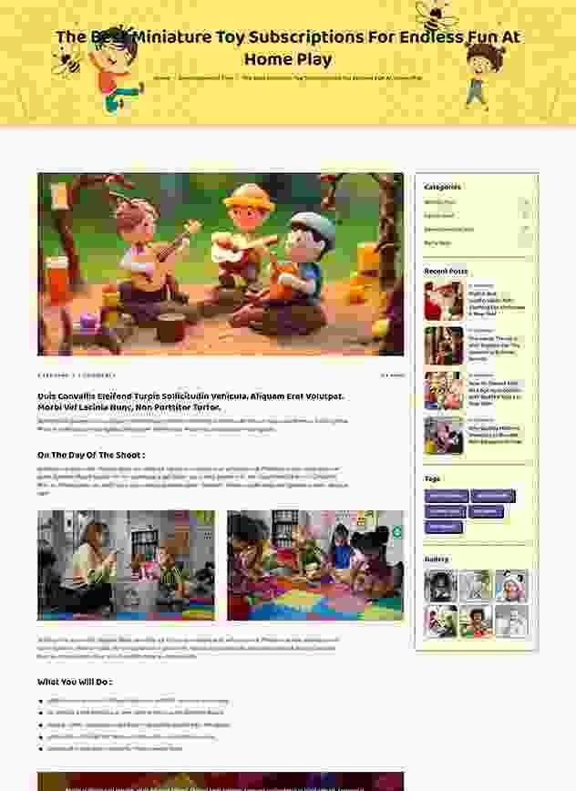 landing page Cutie Blog Right