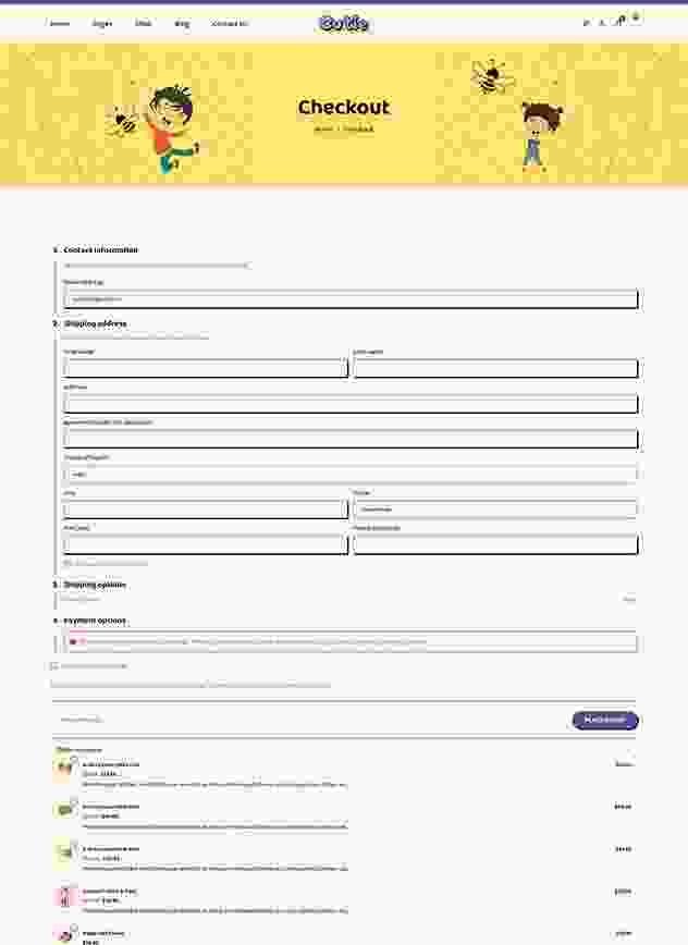 landing page Cutie Checkout