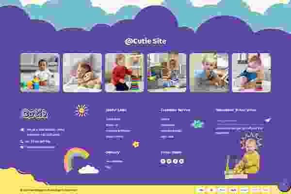 landing page Cutie Footer
