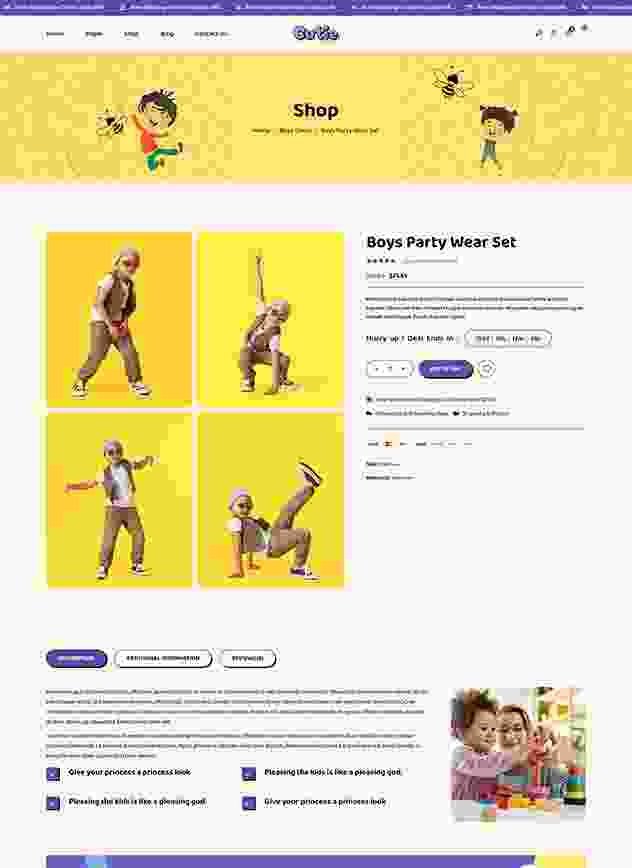 landing page Cutie Grid Shop