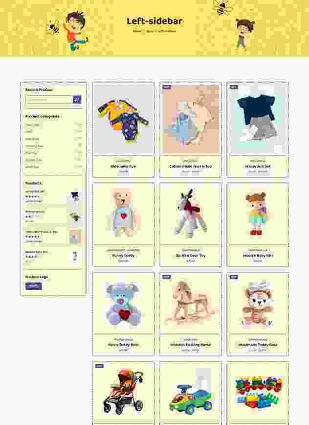 landing page Cutie Left Shop