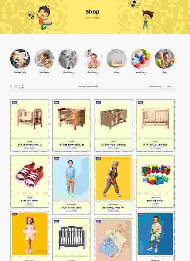 landing page Cutie Shop