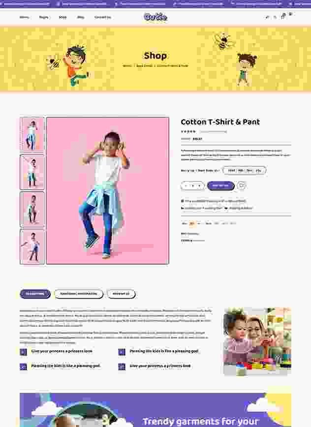 landing page Cutie Tabs Shop