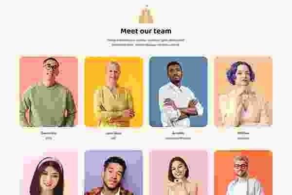 landing page Cutie Team